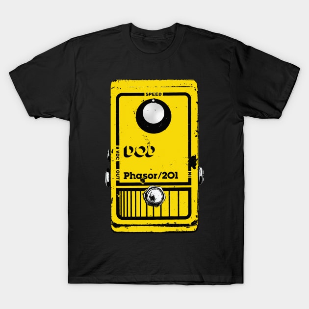 DOD Phasor Pedal Guitar FX Fan Art Design T-Shirt by DankFutura